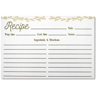 Rustic Recipe Cards