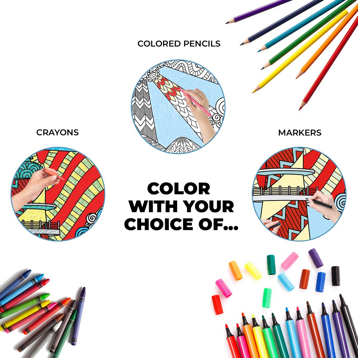 Seascape Coloring Poster - Image 6