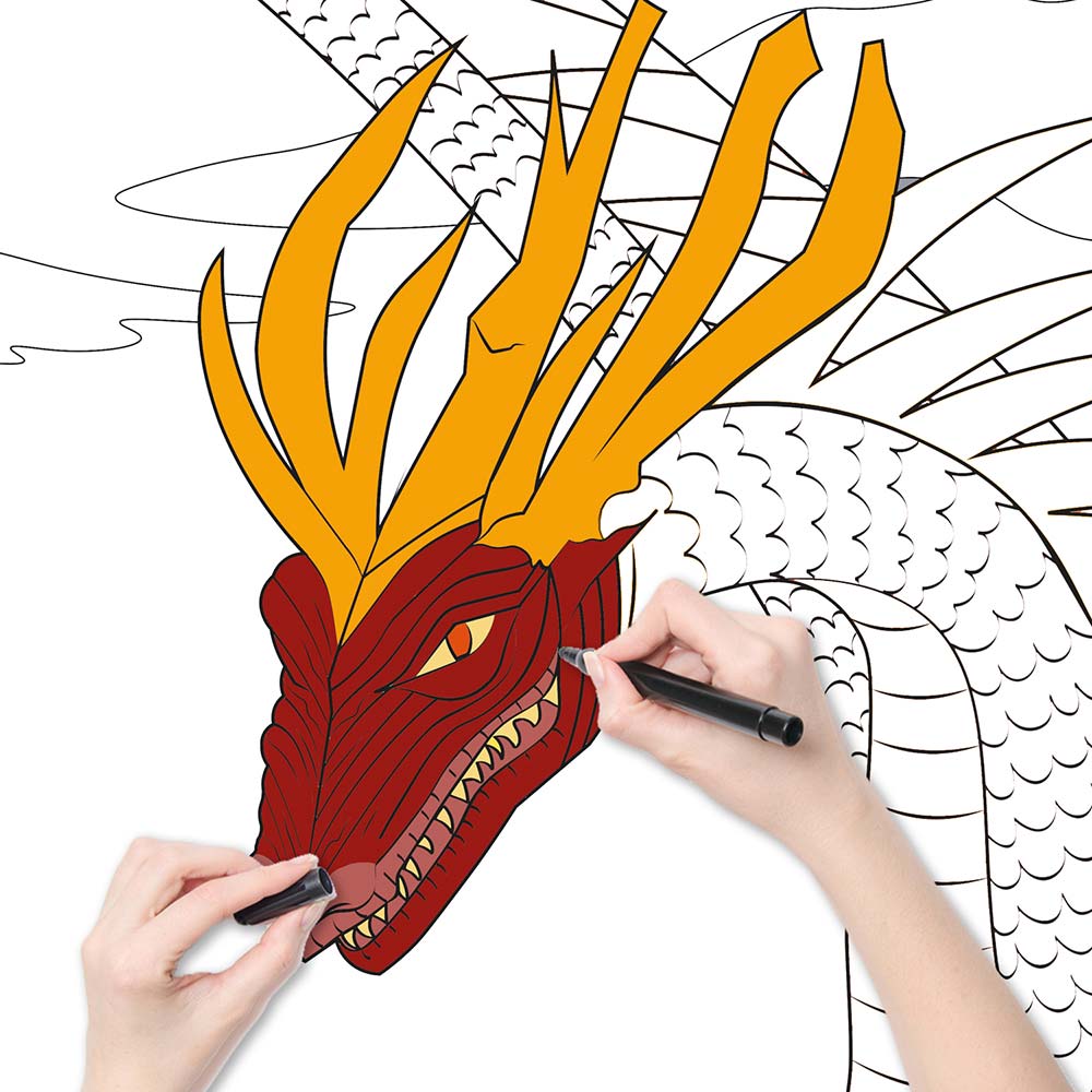 Dragon Coloring Poster - Image 10
